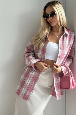 K13010 Рубашка OVER SIZE РОЗОВЫЙ_01