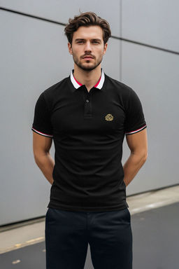 Trendyolmilla Man Siyah Regular/Normal Kesim Nak?sl? Polo Yaka T-shirt TEDSS25PO00000