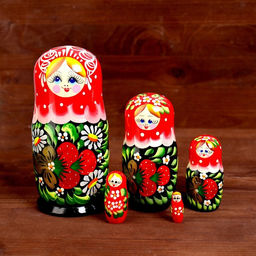 Матрёшка 5 в 1, расписная, МИКС