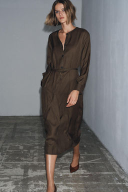 POLKA DOT DRESS WITH BELT ZW COLLECTION