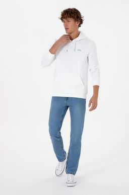 Erkek Beyaz Basic Sweatshirt Sepette S_rpriz _ndirim - U.s. polo assn фото 4