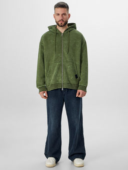 Толстовка мужская на молнии зеленая - Mark formelle фото 3