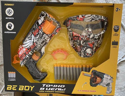 Игровой набор "Военный" маска, бластер, мягкие пули 12шт. (IT108421) в коробке 43*34см