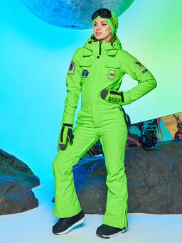 Женский сноубордический горнолыжный комбинезон Alpha Endless Aeternitas 223/2305 FAG - Салатовый  фото 14