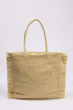Camel Nak?sl? Puskul Detayl? Has?r Kad?n Maksi Boy Tote Omuz Canta TAKSS25OC00049 - Trendyolmilla фото 13
