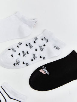 Desenli Kad?n Patik ?orap 5li