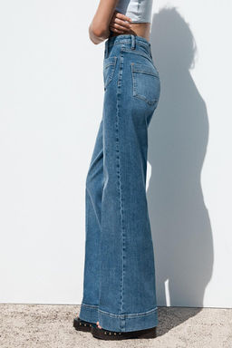 Z1975 HIGH-WAIST JEANS WITH PATCH POCKETS - Zara фото 6