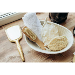 Мочалка - спонж Доляна «Сизаль», 12×12×5 см, бежевая