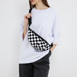 Сумка поясная текстильная с карманом Society 30*14*6 см