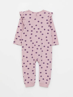 Bisiklet Yaka Uzun Kollu Bask?l? K?z Bebek Tulum - Waikiki фото 2