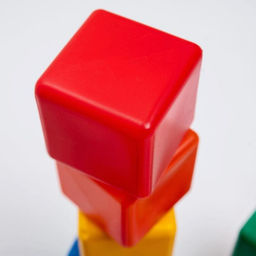 Кубики детские, пластиковые, цветные, 20 штук, 6×6 см