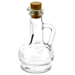 Графин для масла стеклянный Olivia 260мл, д9см, h17см, форма конус, с ручкой и пластмассовой пробкой, набор 2шт, Pasabahce (Россия)