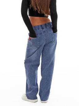 Джинсы-багги для девочек - Синий мир фото 14