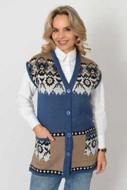 Жилет В 2369/джинсовый