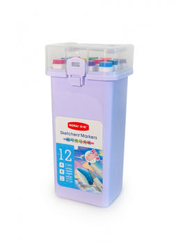 Скетч Маркеры НЕ водостойкие (моющиеся) цветные. 12 цветов