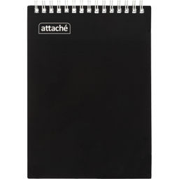 Блокнот на спирали А5 60л. ATTACHE, черный, блок 60г, обложка 215г