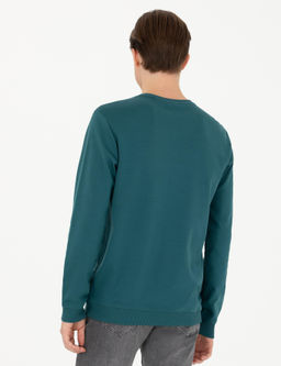 Зеленый свитшот с круглым вырезом - Cacharel фото 6