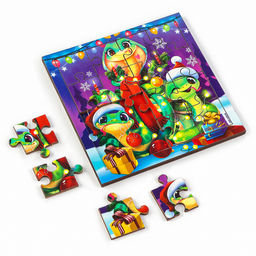 Пазлы для детей деревянные Новый год! Змея, 16 элементов - Лесная мастерская фото 5