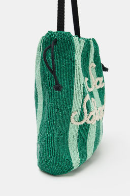 BOLSO SACA ABALORIOS / Verde - Zara фото 5