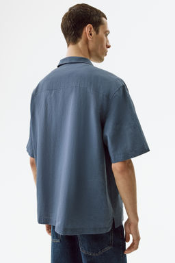 Camisa resort en mezcla de lino Relaxed Fit - H&m фото 10