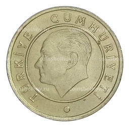 Монета 25 куруш 2014 года Турция