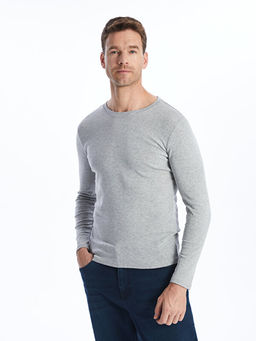 Bisiklet Yaka Uzun Kollu Erkek Ti??rt