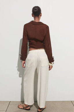 RUSTIC TROUSERS WITH ELASTIC WAIST - Zara фото 12