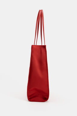 BOLSO SHOPPER SAT?N / Rojo