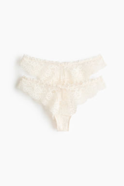 Pack de 2 bragas Brazilian de encaje