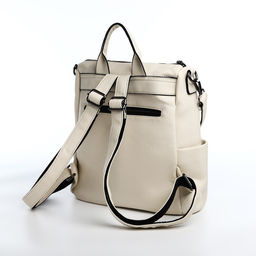 Рюкзак женский из искусственной кожи на молнии, 4 кармана, цвет молочный - Simaland фото 4