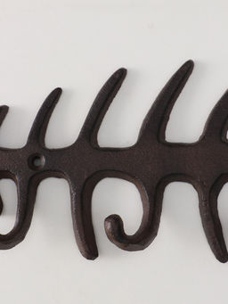 Настенные крючки декоративные «Рыбий скелет», чугун, 11×32.5×2.5 см