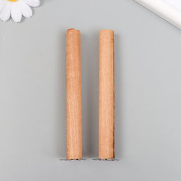 Цена за 2 шт. Фитиль для свечи дерево с металлическим держателем круглый 1.5×12 см
