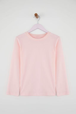 Lacivert*001 K?z Cocuk Duz Basic Bisiklet Yaka Pamuklu Orme T-Shirt TKDAW25TS00000 - Trendyolmilla фото 27