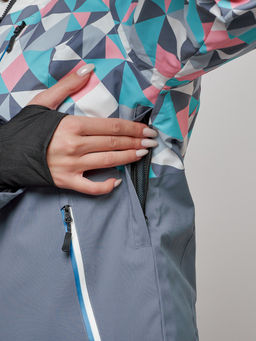 Горнолыжный костюм женский зимний белого цвета 02337Bl - Chunmai фото 8