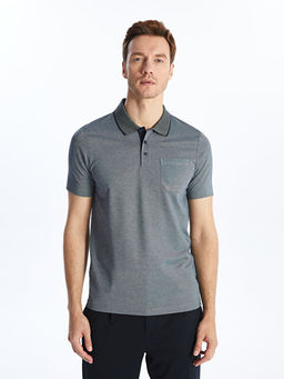 Polo Yaka K?sa Kollu Penye Erkek Ti??rt