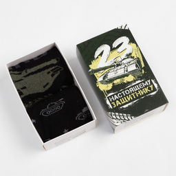 Носки мужские 23 февраля, набор 2 пары, размер 41-44 (27-29 см)