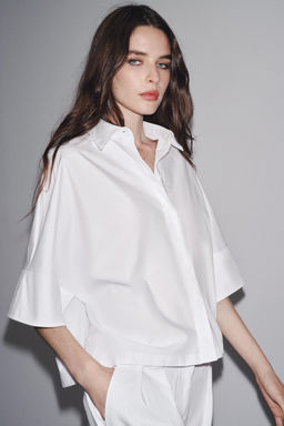 ZW COLLECTION POPLIN SHIRT - Zara фото 2