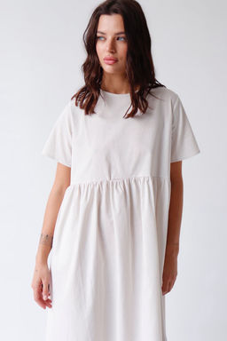 Martichelli Платье хлопковое белое  фото 3