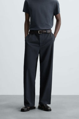 REGULAR FIT TEXTURED TROUSERS - Zara фото 11