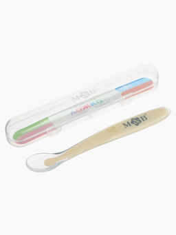 Mum&Baby Ложка для первого прикорма в контейнере, бежевая