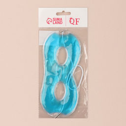 Цена за 2 шт. Гелевая маска для области вокруг глаз, 17×7.5 см, цвет голубой