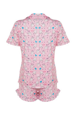 Pembe %100 Pamuklu Eglenceli Desenli F?rf?rl? Sortlu Orme Pijama Tak?m? THMSS22PT0483 - Trendyolmilla фото 9