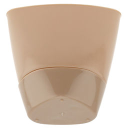 Горшок для цветов пластмассовый Элеганс 0,5л, 10,8х10,5х9,2см, бежевый (Россия) - Домашняя Мода фото 5