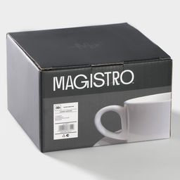 Набор чайный фарфоровый Magistro Basic bistro, 4 предмета: 2 чашки 200 мл, 2 блюдца d=15 см, цвет белый  фото 9