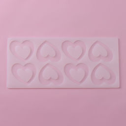 Форма для шоколада Доляна «Любовь», силикон, 8 ячеек, 24×11×0,3 см, цвет прозрачный