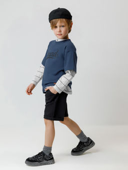 КР 302793/синий космос к616 фуфайка (футболка) для мал