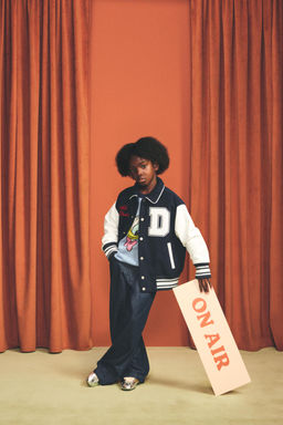 DONALD DUCK EMBROIDERED VARSITY BOMBER JACKET HARRY LAMBERT FOR ZARA X DISNEY  фото 3
