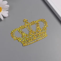 Наклейка бумага, пластик «Корона императора», голография золото, набор 12 шт. 3 размера