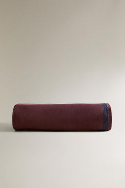 STRIPED LINEN WRAP BEACH TOWEL WITH FRINGING - Zara фото 8