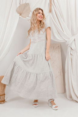 Платье AMORI 9665 натуральный лен